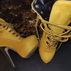 6 inch Sexy Tan Timberland inspired Ankle Boots